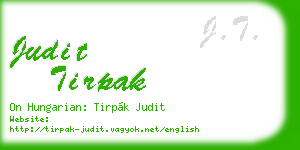 judit tirpak business card